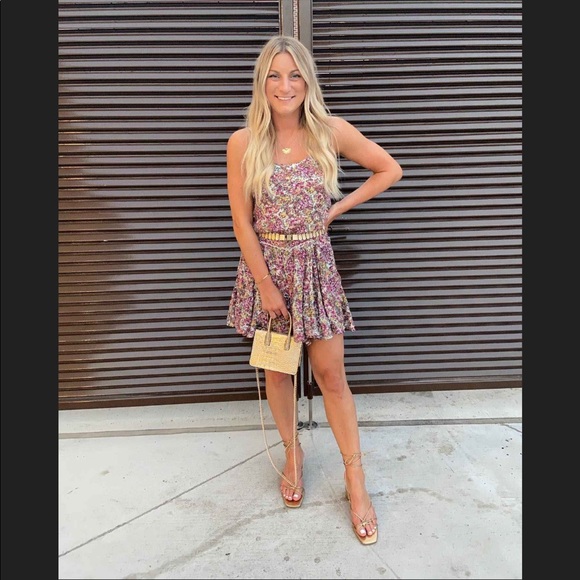 NWT Sleeveless Trapeze Swing Dress - Wild Fable™ Sienna Floral M - Picture 5 of 8